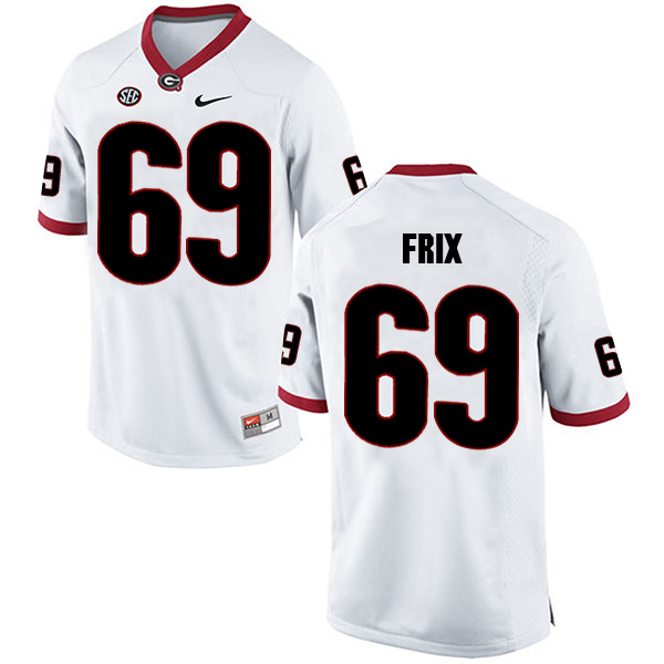 Trent Frix Georgia Bulldogs Men's Jersey - #69 NCAA White Limited Away