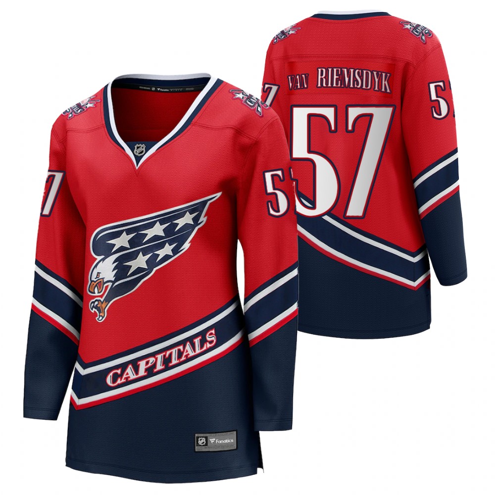 Trevor van Riemsdyk Washington Capitals 2021 Reverse Retro Red Women Jersey Special Edition