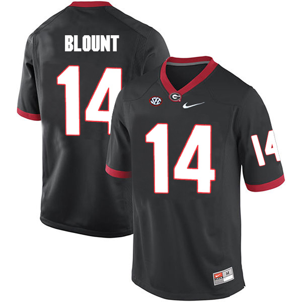 Trey Blount Georgia Bulldogs Men's Jersey - #14 NCAA Black Limited Home