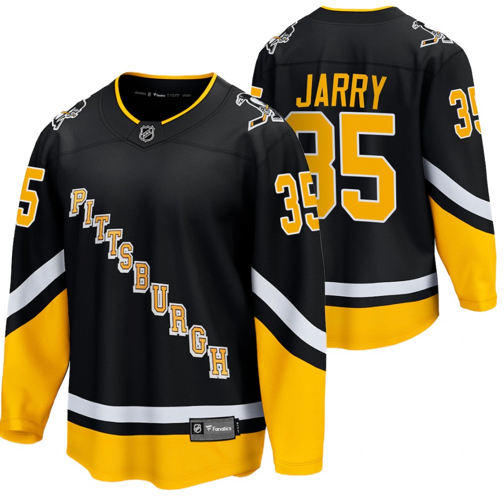 Tristan Jarry Jersey Pittsburgh Penguins Alternate Black 2021-22 Premier Breakaway