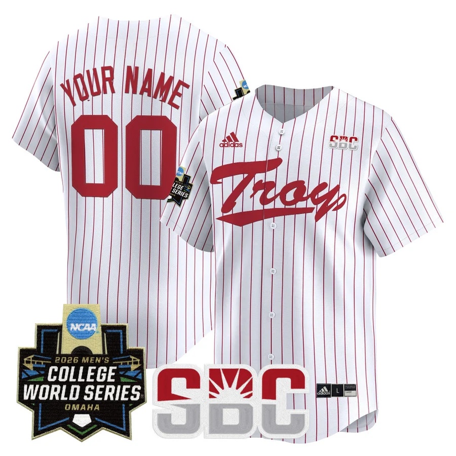 Troy Trojans 2026 World Series Vapor Premier Limited Custom Jersey WHITE