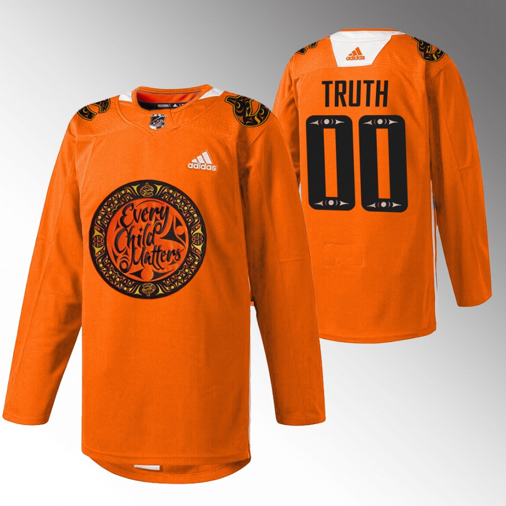 Truth Vancouver Canucks National Day for Truth and Reconciliation Orange 2022 Jersey Warmup
