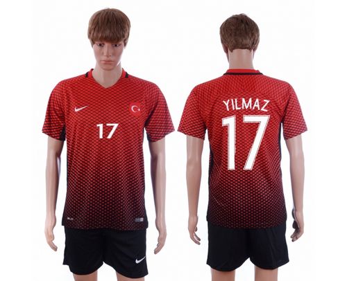 Turkey #17 Yilmaz Home Soccer Country Jersey