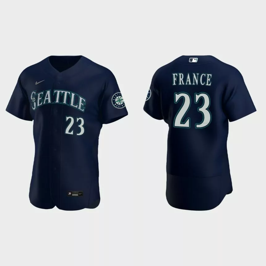 Ty France Seattle Mariners Authentic Jersey – Navy