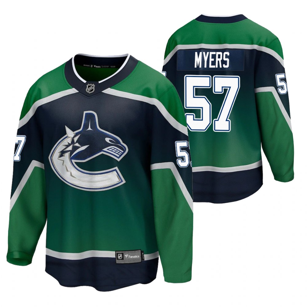 Tyler Myers Canucks 2021 Special Edition Green Jersey