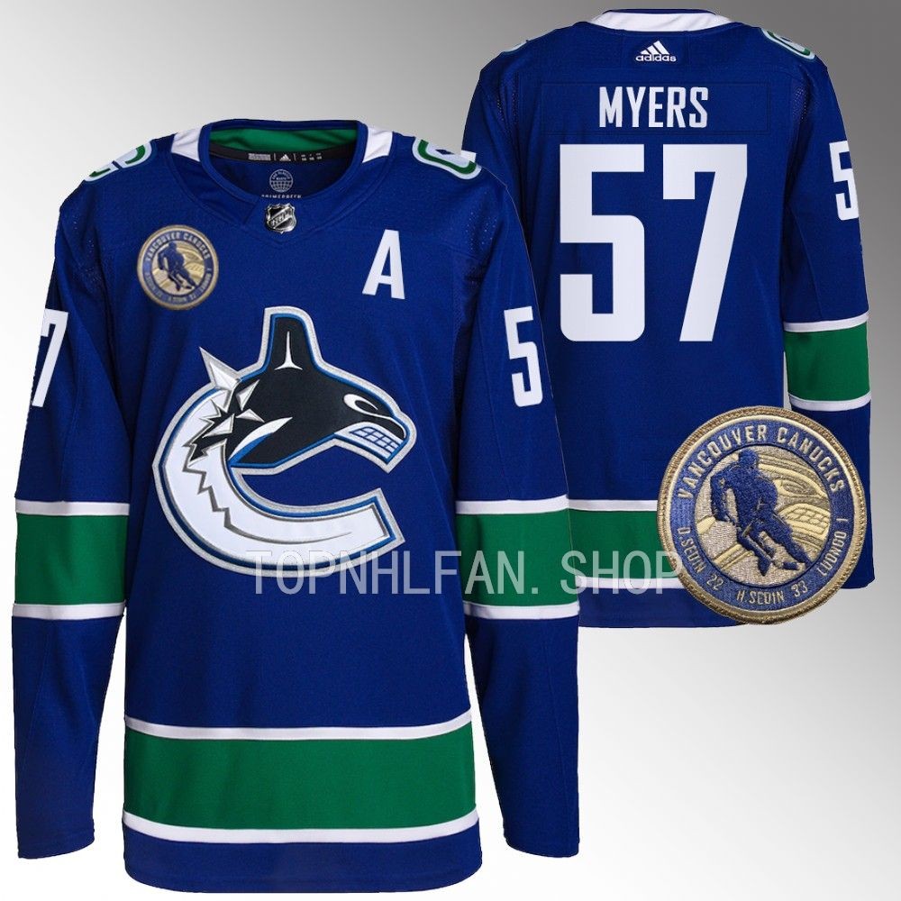 Tyler Myers Vancouver Canucks Blue 2022 HHOF Warmup Jersey