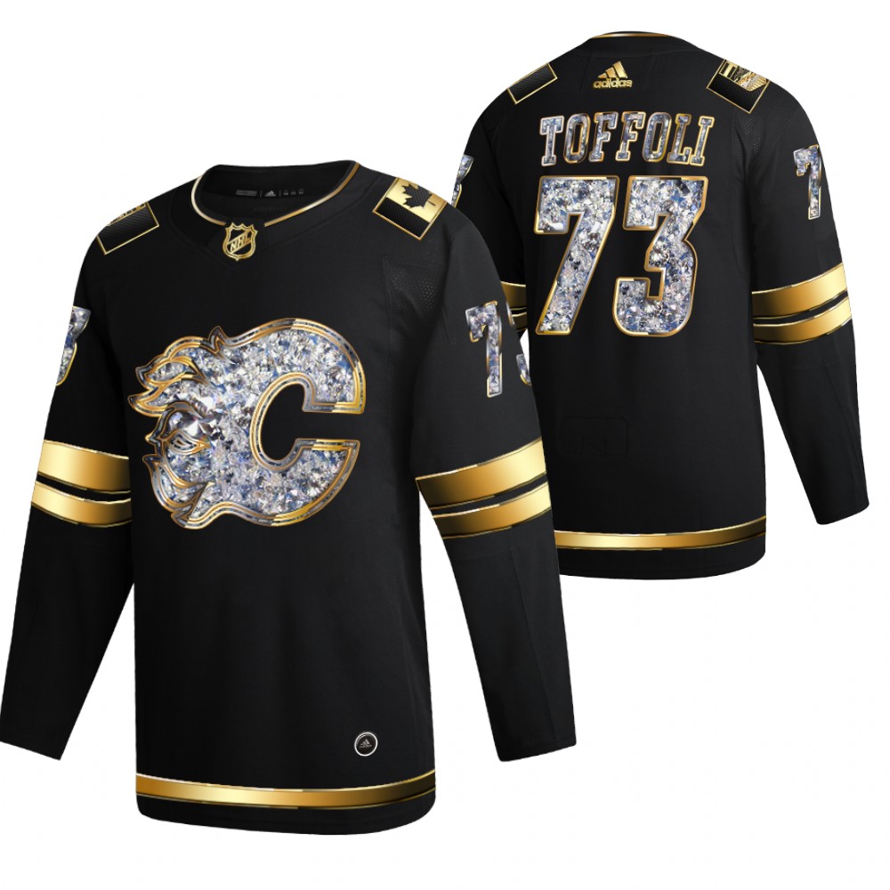 Tyler Toffoli Flames 2022 Stanley Cup Playoffs Black Diamond Edition Authentic Jersey