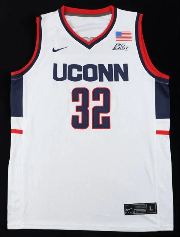 UConn Huskies #32 Donovan Clingan White College Basketball Game Jersey 