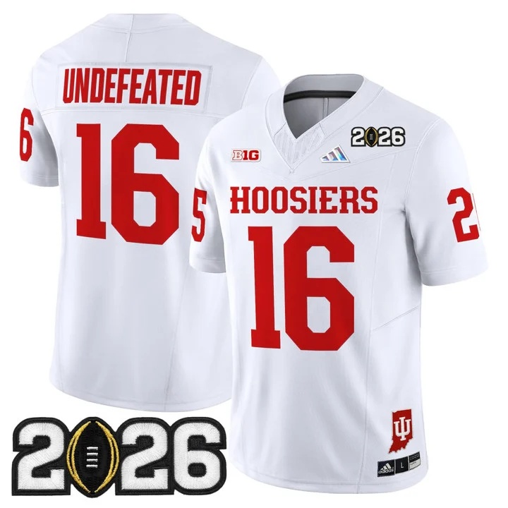 UNDEFEATED #16 Indiana Hoosiers White Jersey