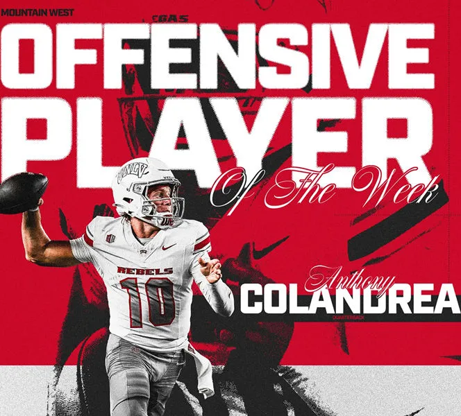 UNLV Runnin' Rebels #10 Anthony Colandrea Nike 2025 White Football Game Jersey 