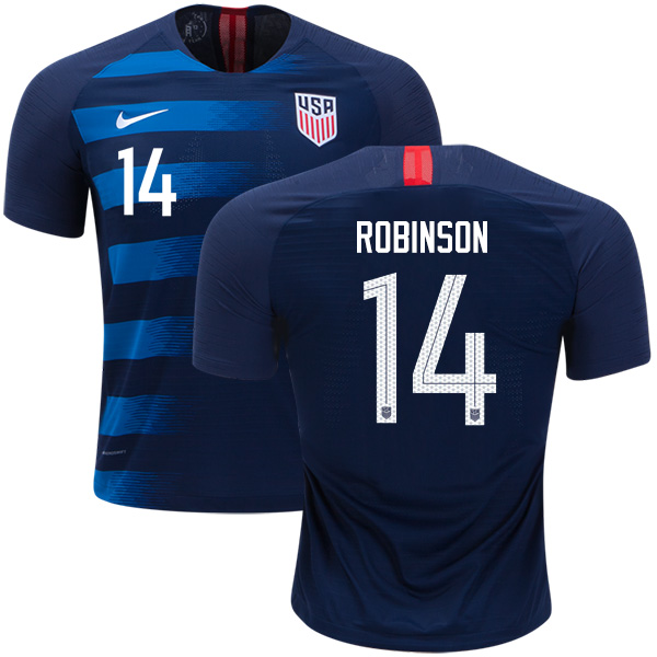 USA #14 Robinson Away Kid Soccer Country Jersey