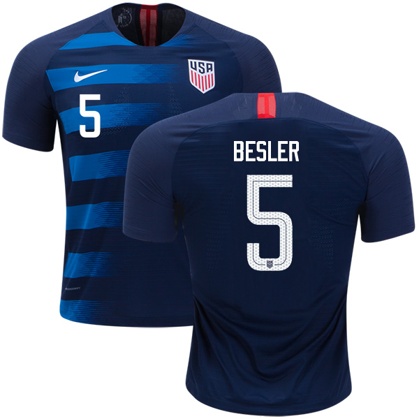 USA #5 Besler Away Kid Soccer Country Jersey