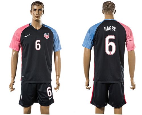USA #6 Nagbe Away Soccer Country Jersey