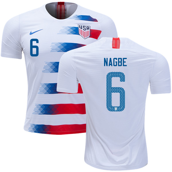 USA #6 Nagbe Home Kid Soccer Country Jersey