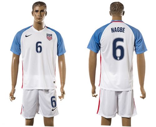 USA #6 Nagbe Home Soccer Country Jersey