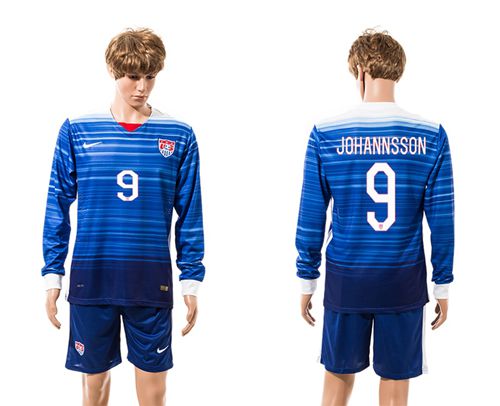 USA #9 Johannsson Away Soccer Country Jersey