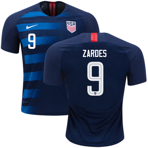USA #9 Zardes Away Kid Soccer Country Jersey