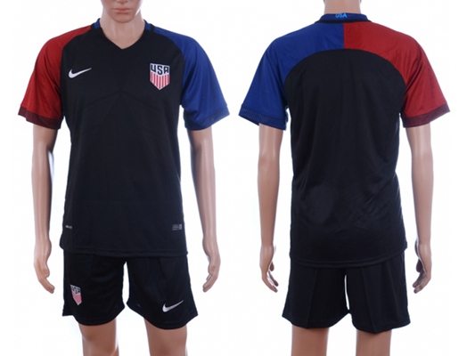 USA 2016-17 Blank Dark Blue Away Soccer Jersey