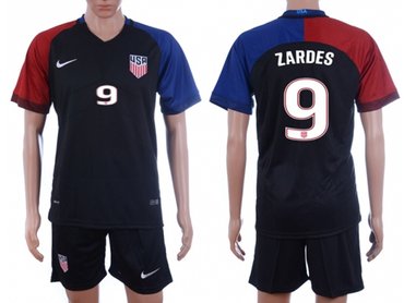 USA 2016-17 Gyasi Zardes #9 Dark Blue Soccer Jersey