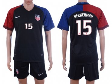 USA 2016-17 Kyle Beckerman #15 Dark Blue Soccer Jersey