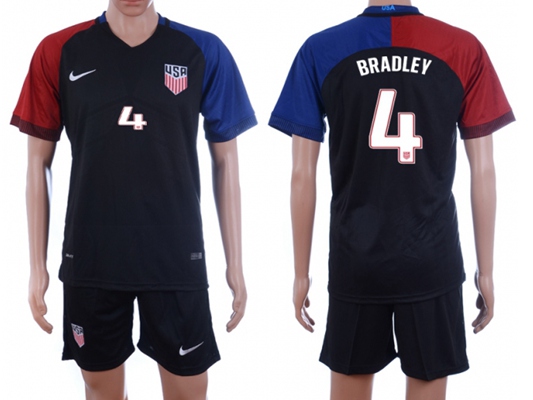 USA 2016-17 Michael Bradley #4 Dark Blue Soccer Jersey