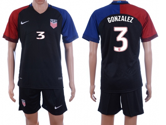 USA 2016-17 Omar Gonzalez #3 Dark Blue Soccer Jersey