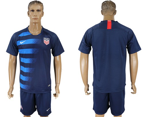 USA Blank Away Soccer Country Jersey