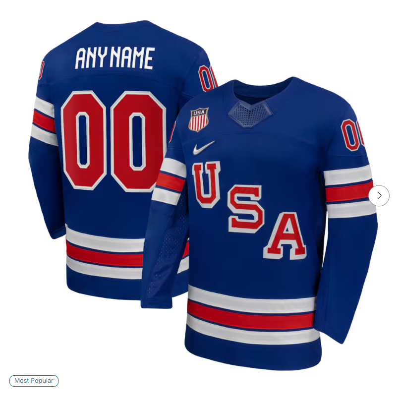 USA Hockey Nike 2026 Home Replica Custom Jersey - Royal