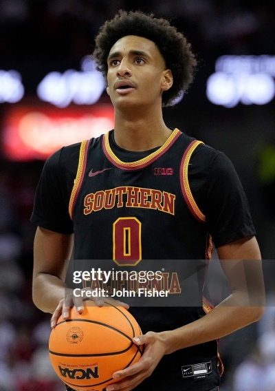 USC Trojans #0 Alijah Arenas Black 2026 Big 10 Basketball Game Jersey 