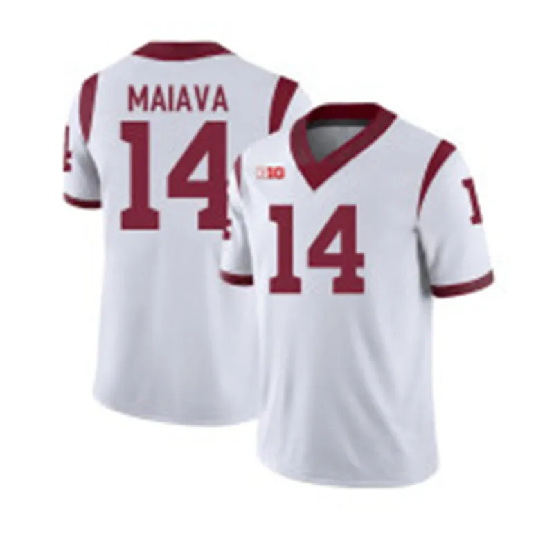 USC Trojans #14 Jayden Maiava BIG White with Name College Football Game Jersey 