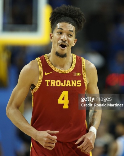 USC Trojans #4 Chad Baker-Mazara Cardinal 2026 Big 10 Basketball Game Jersey 