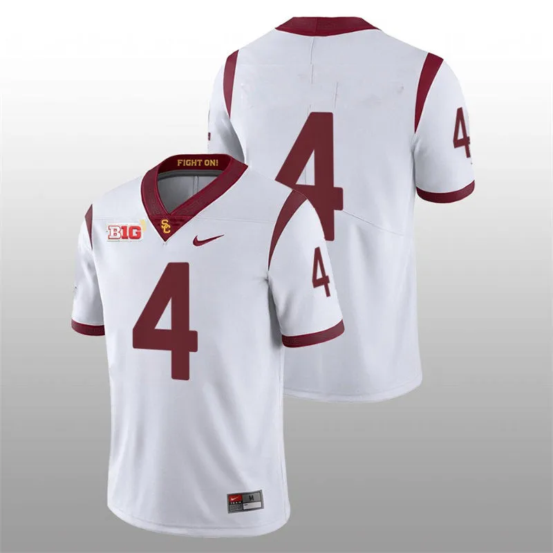 USC Trojans #4 Husan Longstreet 2025 BIG White Football Game Jersey 