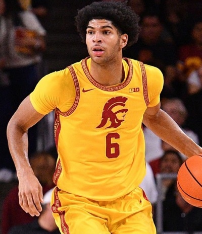 USC Trojans #6 Jacob Cofie  Gold 2026 Big 10 Basketball Game Jersey 