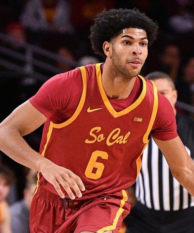 USC Trojans #6 Jacob Cofie Cardnal 2025 Big 10 Basketball Game Jersey 