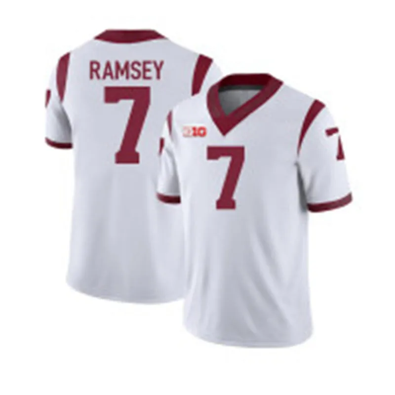 USC Trojans #7 Kamari Ramsey 2025 BIG White with Name Football Limited Jersey  