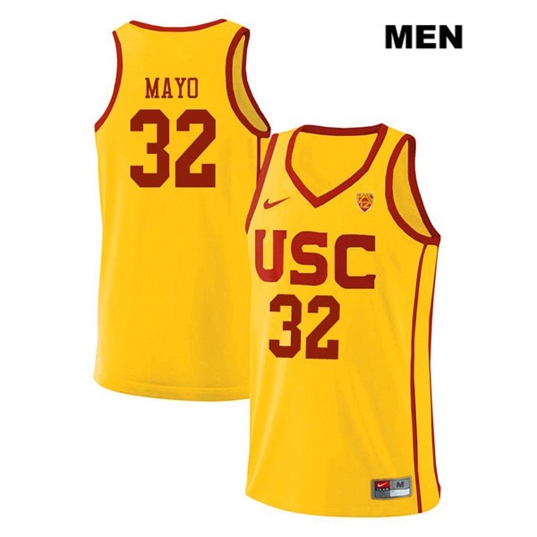 USC-Trojans-O.J.-Mayo-Mens-Authentic--Yellow-32-Stitched-Nike-College-Basketball-Jersey