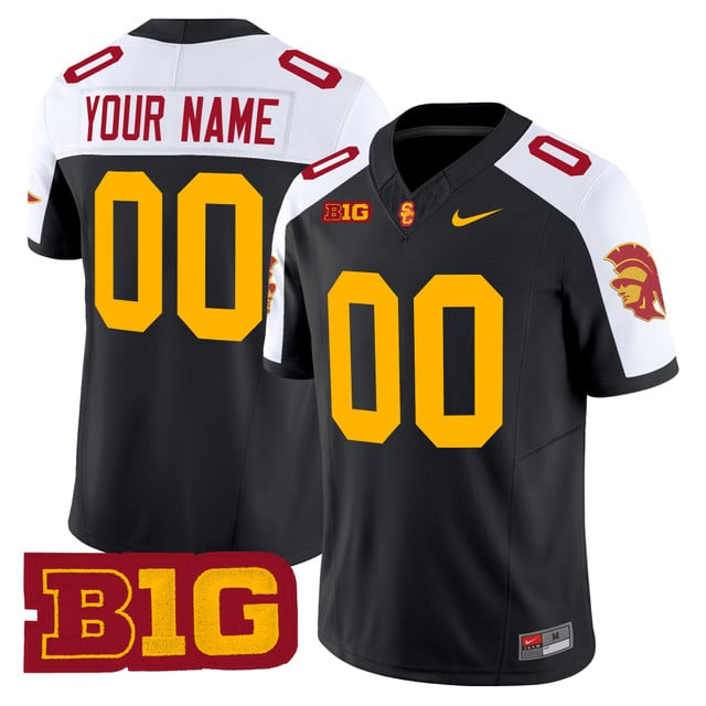 USC Trojans Throwback 2025 Vapor Limited Custom Jersey BLACK ALTERNATE