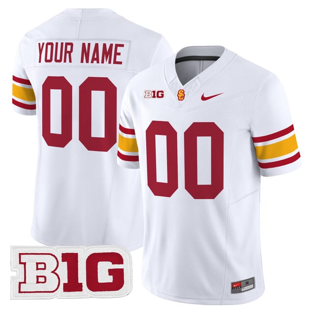 USC Trojans Throwback 2025 Vapor Limited Custom Jersey WHITE