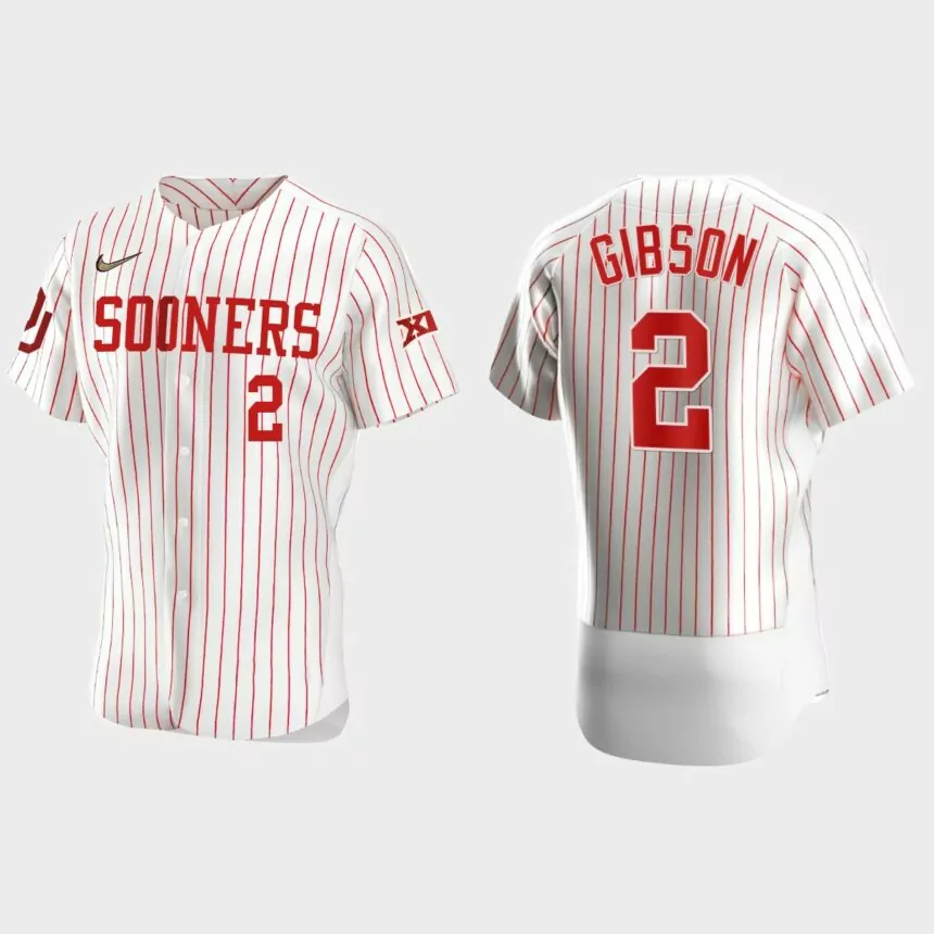 Umoja Gibson Oklahoma Sooners 2021 Vapor Prime College Baseball Jersey – White