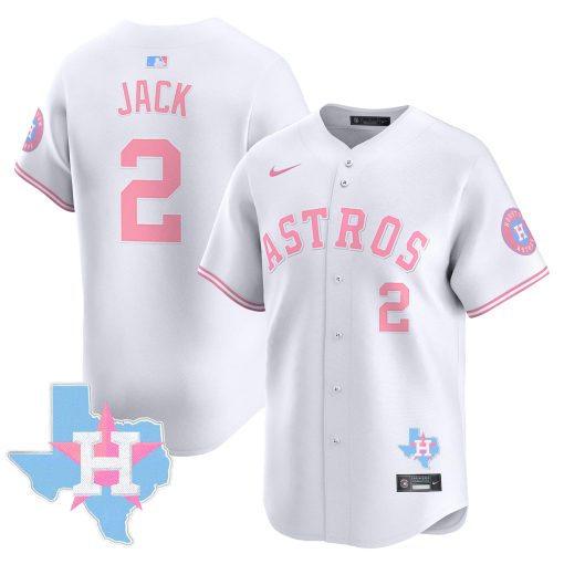 Unisex Astros Bubblegum Pink Vapor Premier Limited Jersey #2 JACK