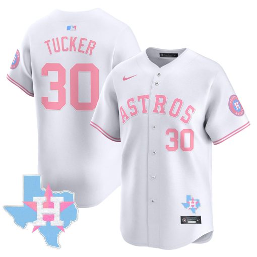 Unisex Astros Bubblegum Pink Vapor Premier Limited Jersey #30 TUCKER