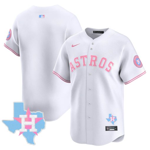 Unisex Astros Bubblegum Pink Vapor Premier Limited Jersey BLANK
