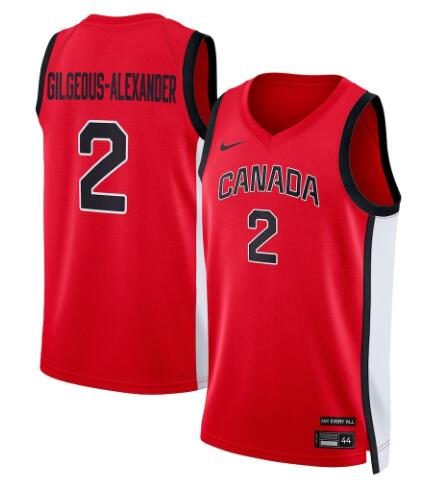 Unisex Canada Basketball Shai Gilgeous-Alexander Nike Red 2024 Swingman Player Jersey