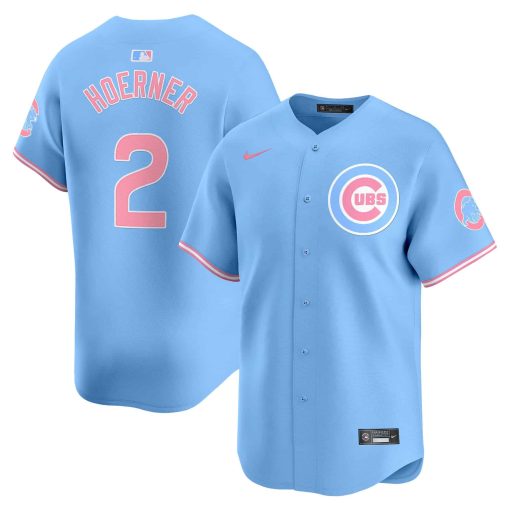 Unisex Chicago Cubs Bubblegum BLUE Vapor Premier Limited Jersey #2 HOERNER