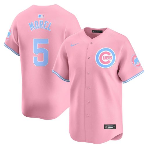Unisex Chicago Cubs Bubblegum Pink Vapor Premier Limited Jersey #5 MOREL