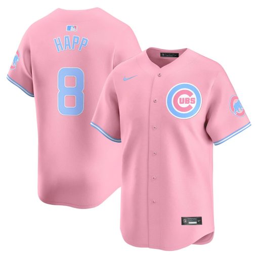 Unisex Chicago Cubs Bubblegum Pink Vapor Premier Limited Jersey #8 HAPP