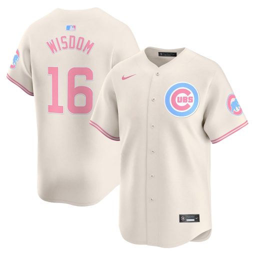 Unisex Chicago Cubs Bubblegum WHITE Vapor Premier Limited Jersey #16 WISDOM