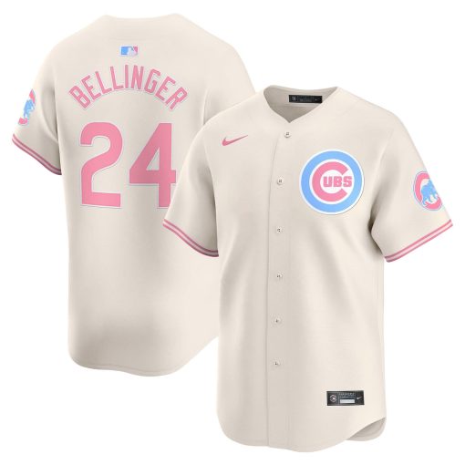 Unisex Chicago Cubs Bubblegum WHITE Vapor Premier Limited Jersey #24 BELLINGER