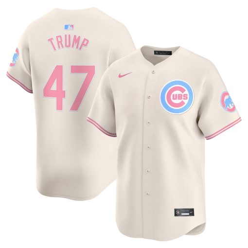 Unisex Chicago Cubs Bubblegum WHITE Vapor Premier Limited Jersey #47 TRUMP