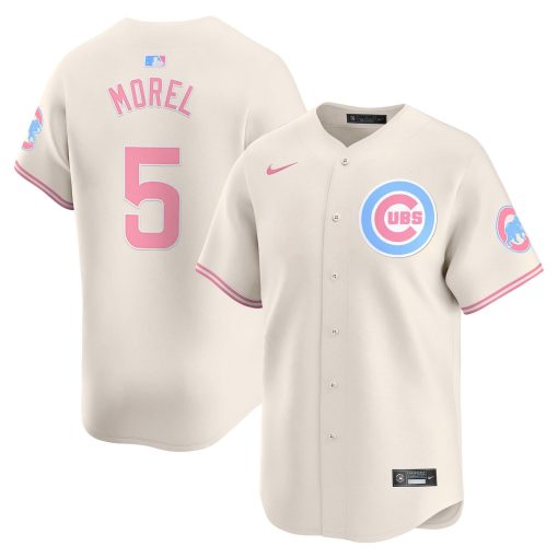 Unisex Chicago Cubs Bubblegum WHITE Vapor Premier Limited Jersey #5 MOREL